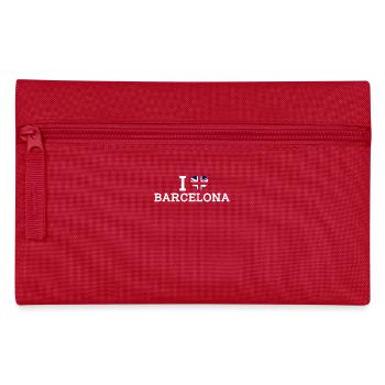 I Love Barcelona Cool Wrong Flag UK Lover Heart - Federtasche - Rot - Vorne