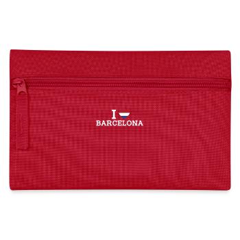 I Love Barcelona Cool Wrong Flag Netherlands Heart - Federtasche - Rot - Vorne