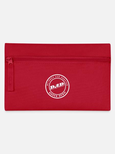 Dad: My First and Forever Superhero - Pencil Case - red