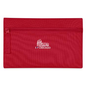 I love Chicago Colosseum Heart Flag Wortspiel Amerika - Federtasche - Rot - Vorne