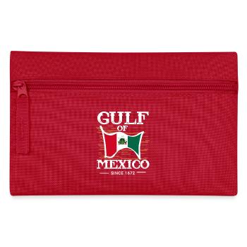 Golf Von Mexiko mit Flagge - Federtasche - Rot - Vorne