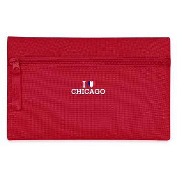I Love Chicago Cool France Wrong Flag Heart Humor - Pencil Case - red - Front