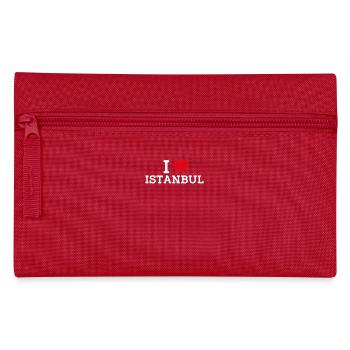 I Love Istanbul Heart Flag Wrong Flag Lover Turkey - Pencil Case - red - Front