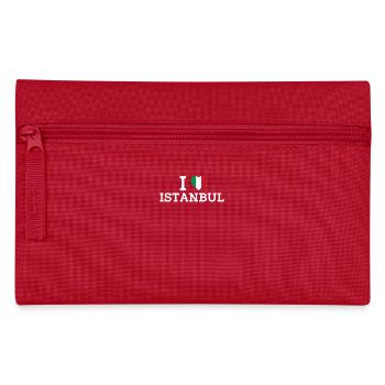 I Love Istanbul Cool Wrong Flag Italy Lover Pun - Pencil Case - red - Front