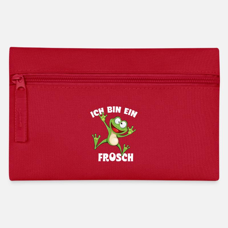 Ich bin ein Frosch - Federtasche - Rot