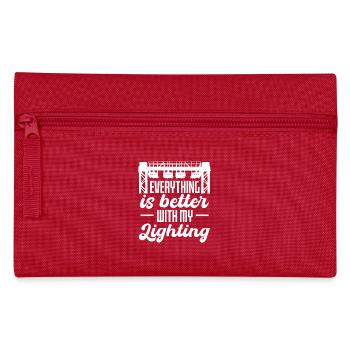 Everything Better With My Lighting Design - Pencil Case - red - Front