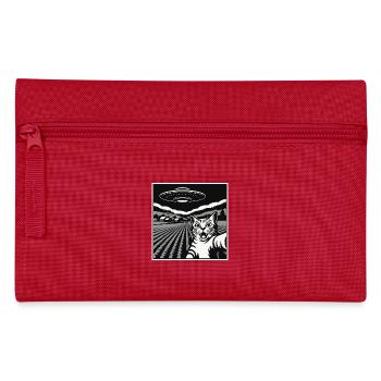 Drôle de chat, machine extraterrestre - Trousse - rouge - Devant