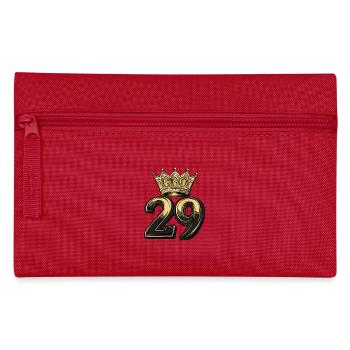 29 Zahl Krone - Federtasche - Rot - Vorne