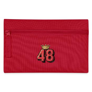 48 Zahl Krone - Federtasche - Rot - Vorne