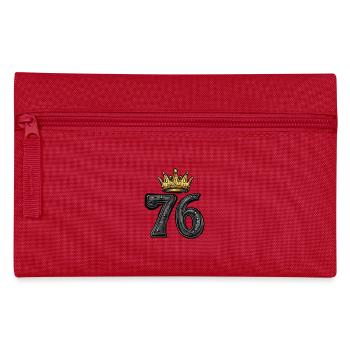 76 Zahl Krone - Federtasche - Rot - Vorne