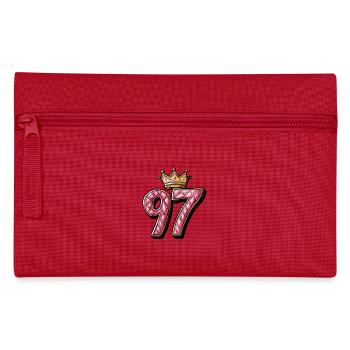 97 Zahl Krone - Federtasche - Rot - Vorne