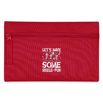  Lets Have Some Skele Fun Tanzende Skelette - Federtasche - Rot - Vorne