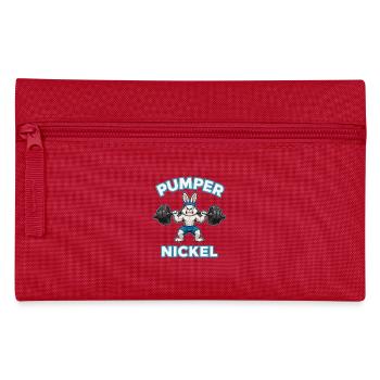 Pumpernickel Hase Pumper Fitness Gym Spruch - Federtasche - Rot - Vorne