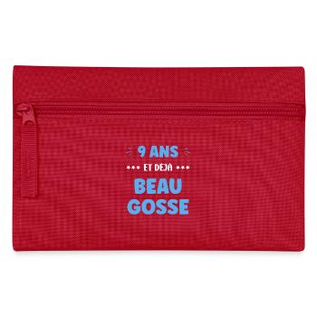9 Jahre alt, schon gutaussehend - Federtasche - Rot - Vorne