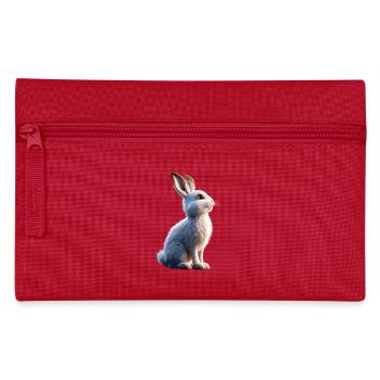 Mountain Rabbit Arctic Hare Albino Rabbit White Rabbit - Pencil Case - red - Front