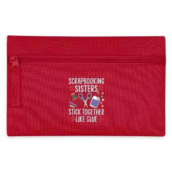 Scrapbooking Schwestern: Kleben wie Kleber - Federtasche - Rot - Vorne