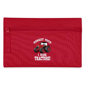 I drive tractors – country flair - Pencil Case - red - Front