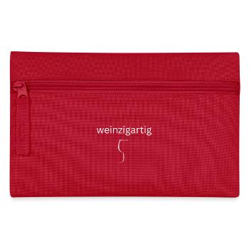 Weinzigartig minimalistisch Weinliebhaber Geschenk - Federtasche - Rot - Vorne