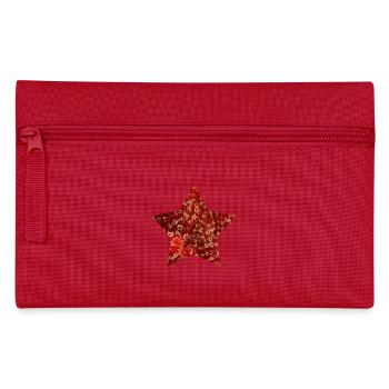 Étoile - peinte à la main par Martina Eßer - Trousse - rouge - Devant