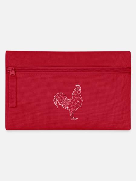 White Chicken - Animal Prism - Pencil Case - red