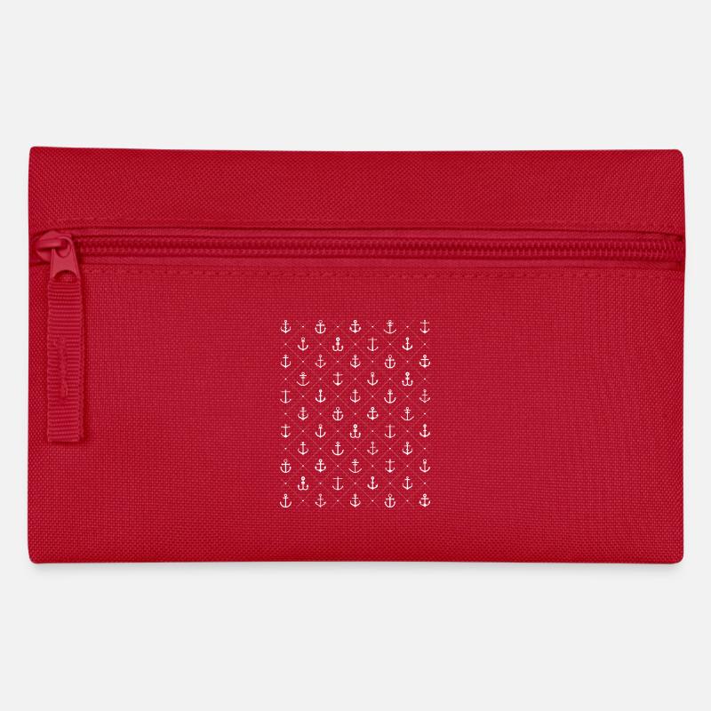 Anker / Liebe (white) - Federtasche - Rot