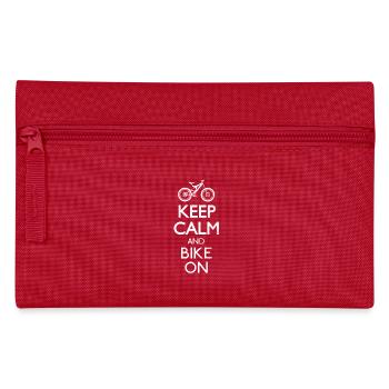Keep calm and bike on - Fahrrad Shirt - Federtasche - Rot - Vorne