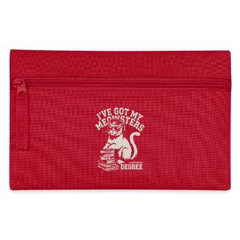 Funny cat design for students - Pencil Case - red - Front