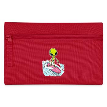 Alien is surfing the Ocean Waves 1 - Federtasche - Rot - Vorne