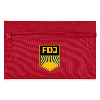 FDJ - Freie Deutsche Jugend (eckig, dreifarbig) - Federtasche - Rot - Vorne