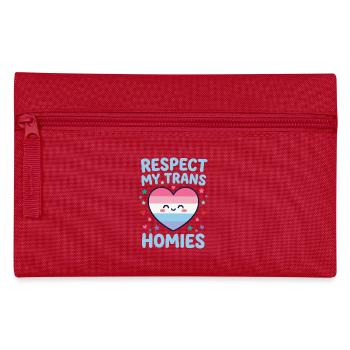 Mois de la fierté LGBTQ - Respect My Trans Homies - Trousse - rouge - Devant