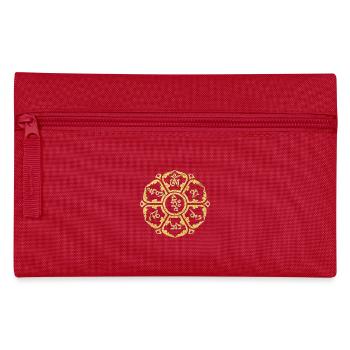 Om Mani Padme Hum Spirituelles Schutzmantra - Federtasche - Rot - Vorne