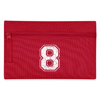 8_eight_acht_white_weiss (de) - Federtasche - Rot - Vorne