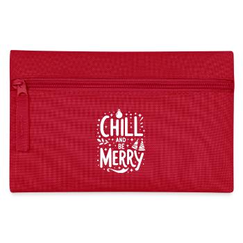 Chill and be Merry - Pencil Case - red - Front
