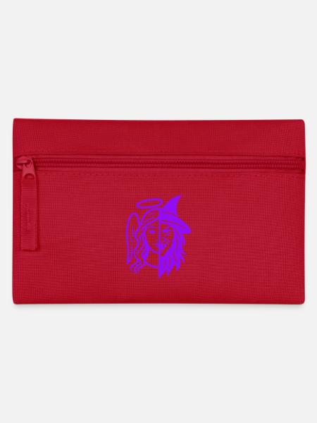 Engel-Hexe Dualität Silhouette - Federtasche - Rot
