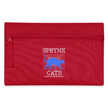 Hairless Sphynx Cat Funny  - Pencil Case - red - Front