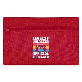 Level37 Freigeschalteter Teenager Retro - Federtasche - Rot - Vorne