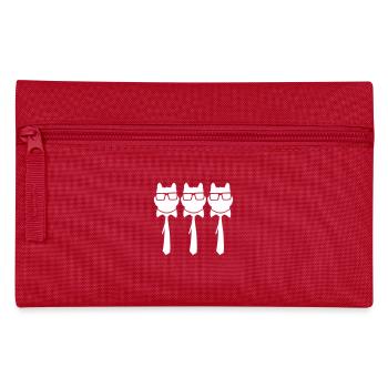 3 lunettes intelligentes nerd chat à monture de corne Geek Tie Team - Trousse - rouge - Devant