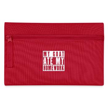 Ma chèvre a mangé mes devoirs - Trousse - rouge - Devant