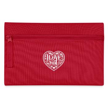 I love You - Valentine' Day - Love - Gift - Pencil Case - red - Front