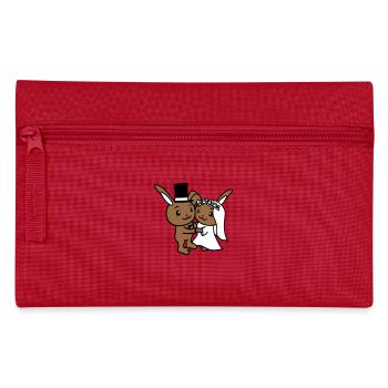 2 lapins mariage marié marié fiancé fiancé - Trousse - rouge - Devant