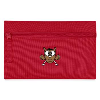 Owl Eagle Owl Jumps Funny, Jumping Jack Flies Flutters - Pencil Case - red - Front