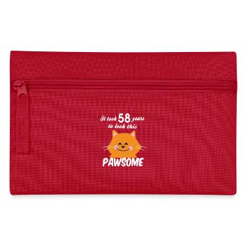 It took 58 years to look this pawsome - Pencil Case - red - Front