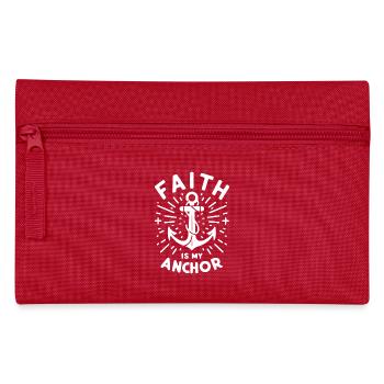 Faith is My Anchor - Pencil Case - red - Front