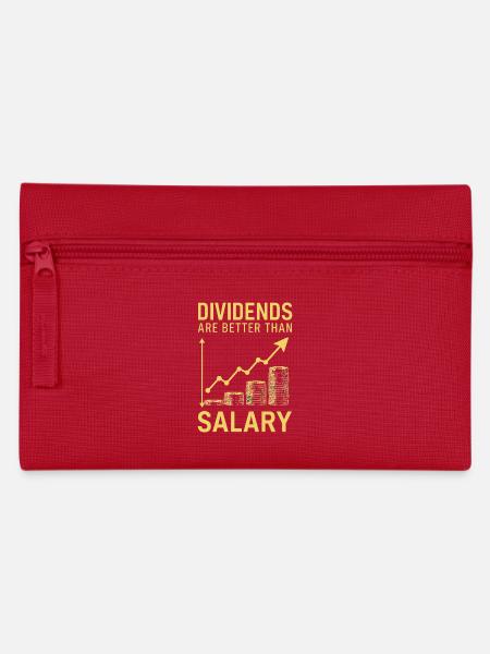 Dividenden statt Gehalt - Federtasche - Rot