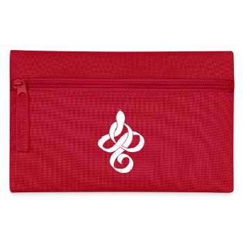 Schlangenmuster weiß - Federtasche - Rot - Vorne