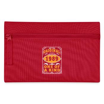 Vintage Jahrgang 1989 Hergestellt im Jahr 1989 36 Jahre alt. Art_20 - Federtasche - Rot - Vorne