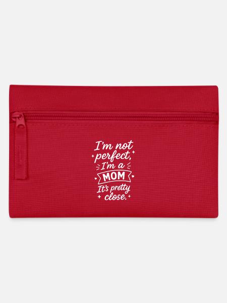 Nicht perfekt,Mama,Muttertag,Weihnachten,Humor - Federtasche - Rot