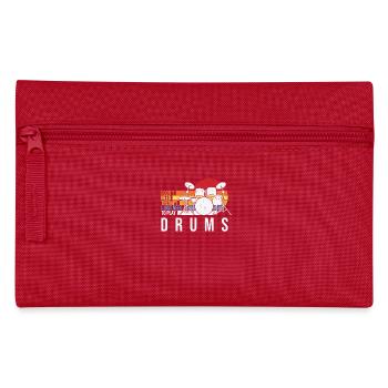 Lustige Geschenkidee für Trommler Musiker - Federtasche - Rot - Vorne