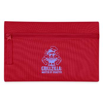 BBQ Grillmeister GRILLZILLA, lustiges BBQ Shirt - Federtasche - Rot - Vorne