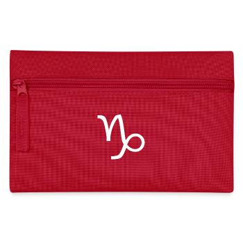 Signe du zodiaque Capricorne, design exclusif de t-shirt - Trousse - rouge - Devant